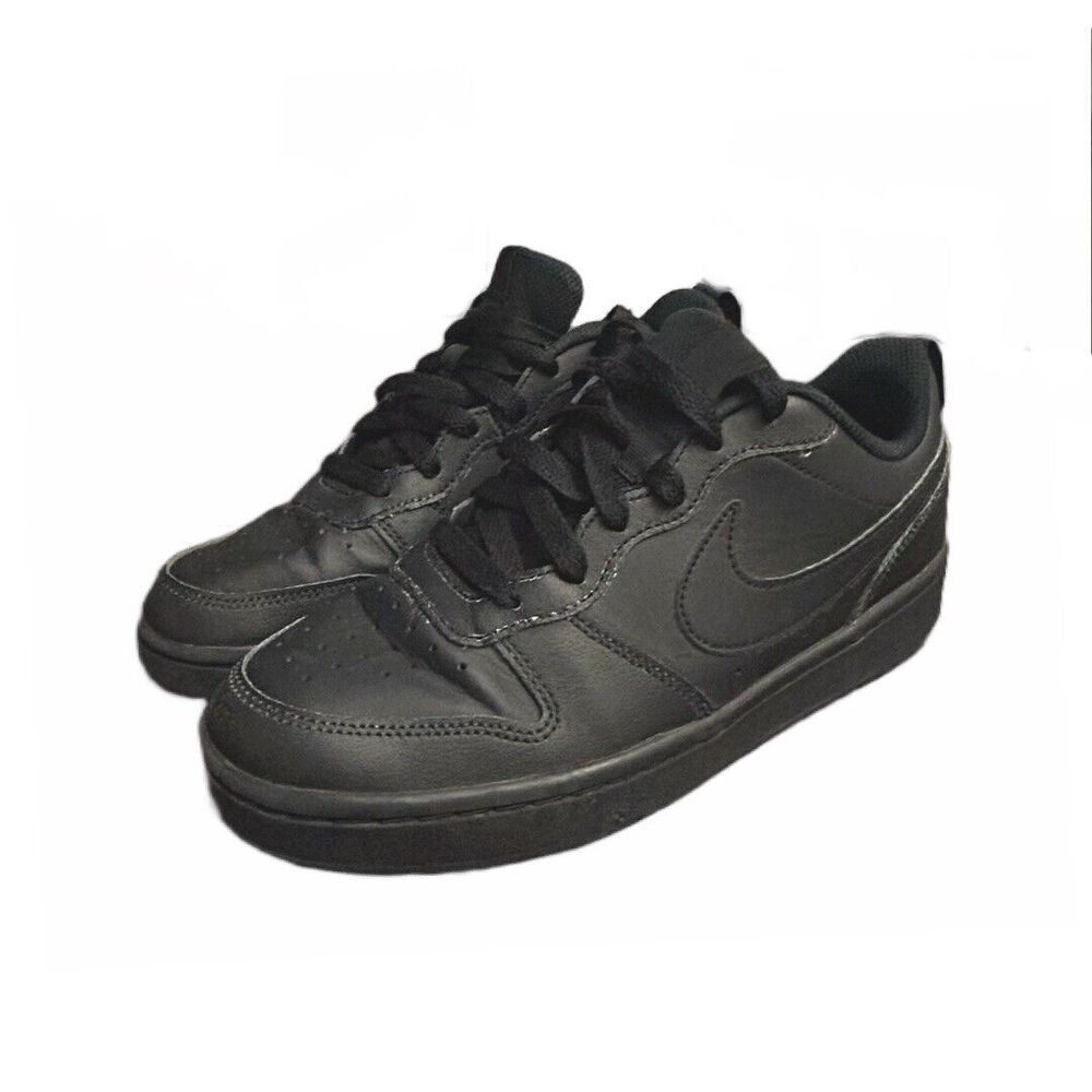 Nike Court Borough Low 2 GS BQ5448 001 Black Shoes Sneakers Youth‎ Size 6.5Y